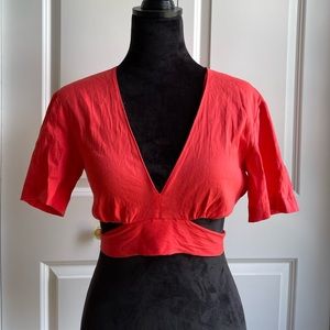 BRAND NEW Zara cropped top with cut outs